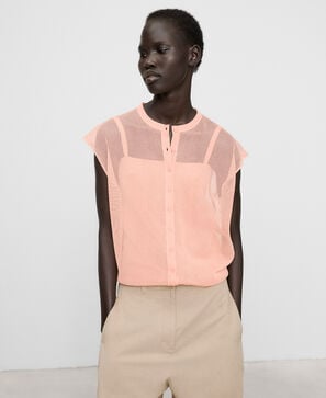 Double-layer knit vest