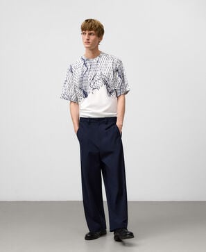 Printed net T-shirt man