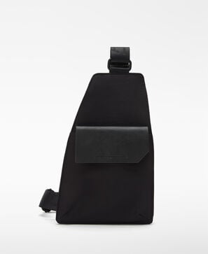 Nylon flap crossbody