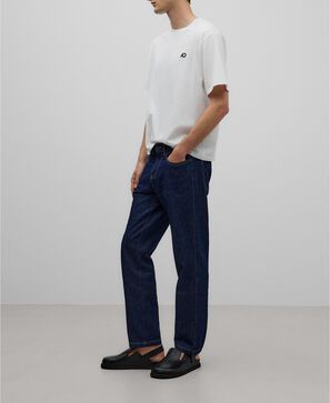 Cotton denim trousers man