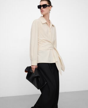 Cotton side-knot shirt