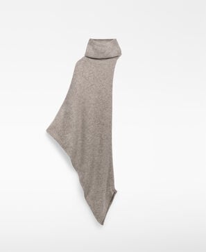 Cape asymétrique à col cheminée pour femme