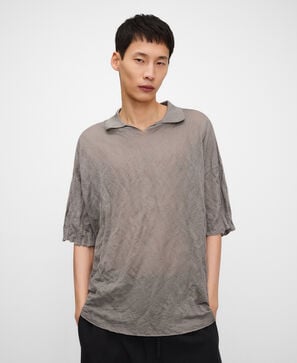 Polo efecto arrugado punto