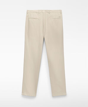 Cotton poplin straight trousers