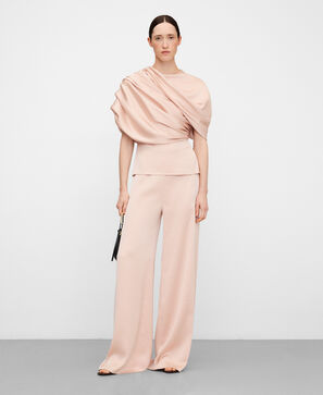Satin palazzo trousers