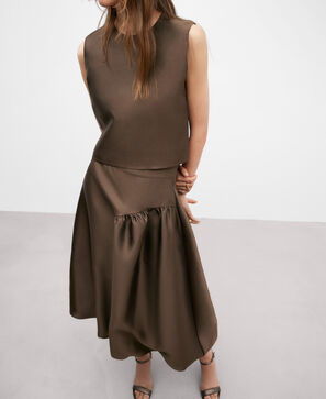 High-waisted puffed skirt