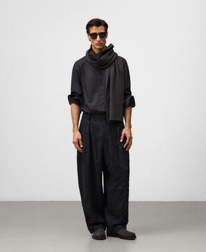 Cotton plain knit scarf man