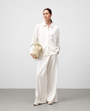 Knit wrap trousers woman