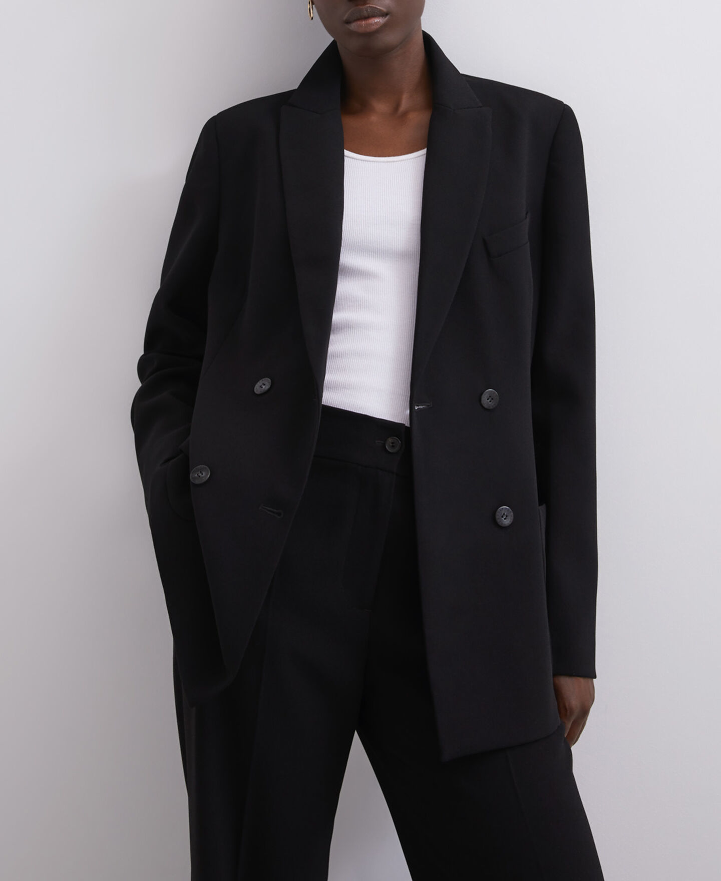 straight collar blazer