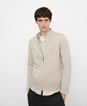 Cárdigan punto cremallera hombre