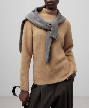 Jersey cuello perkins alpaca mujer