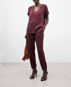 Pantalón jogger burdeos
