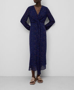 Printed long dress woman