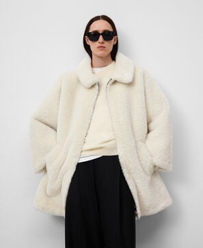 Faux shearling coat woman