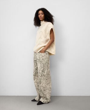 Chaleco punto ochos lana mujer