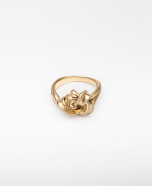 Metal knot ring