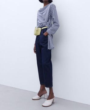 Draped neckline shirt