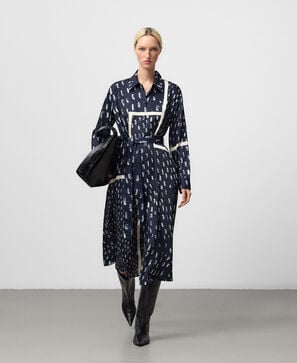 Printed shirt dress woman