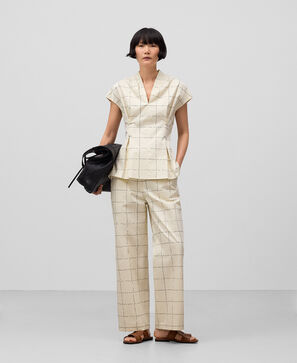 Cotton ant print blouse woman