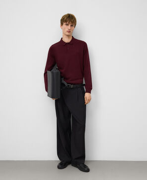 Polo de manga comprida regular fit para homem