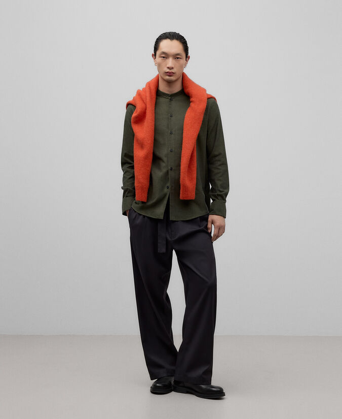 Adolfo dominguez Camisa algodón cuello Mao hombre