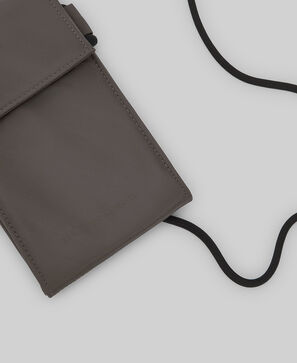 Taupe flap mobile phone holder man