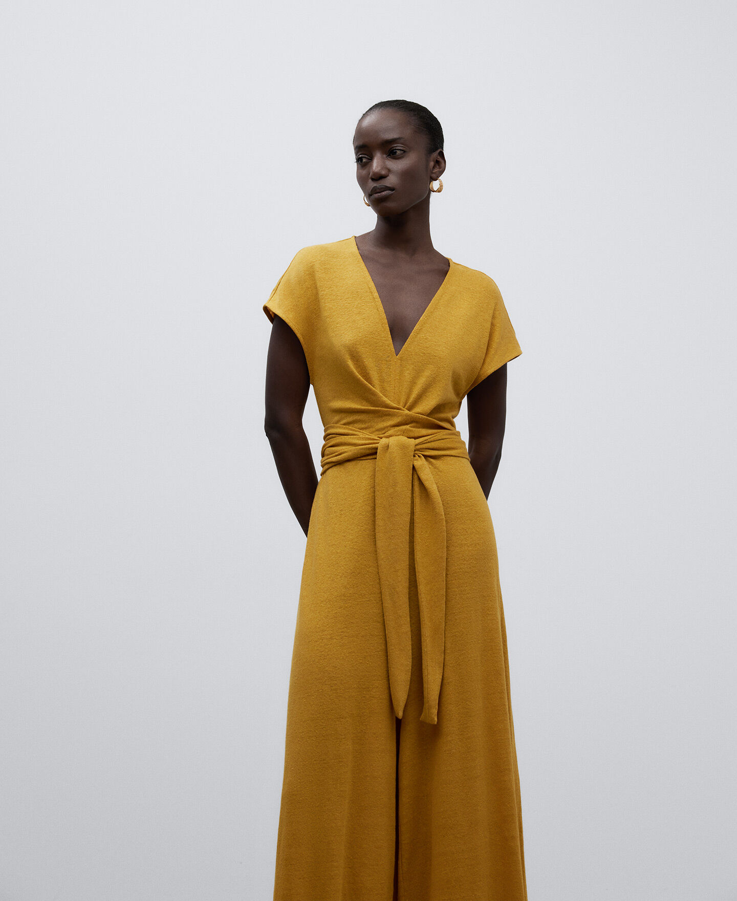 Robe moutarde femme best sale
