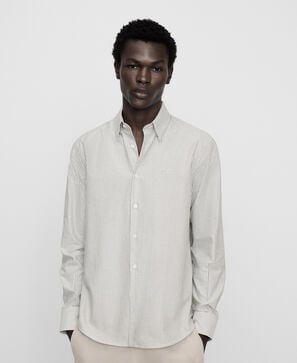 Cotton regular fit striped shirt