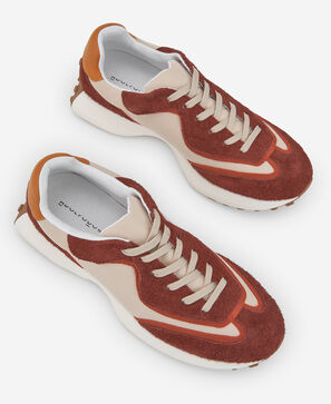 Deportiva running en nailon y piel