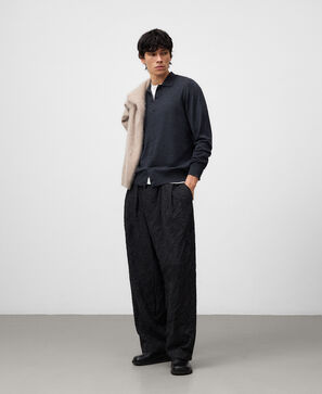 Merino wool cardigan man