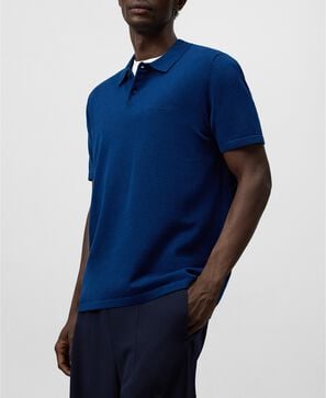 Regular fit heather polo shirt
