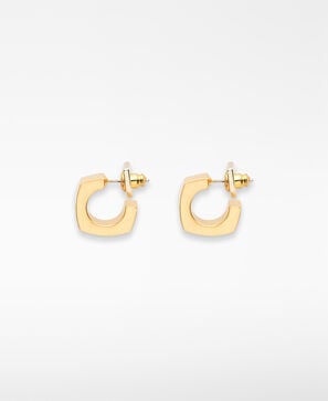 Quadratische Metallcreolen Damen