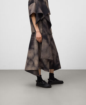 Tie dye skirt trousers man