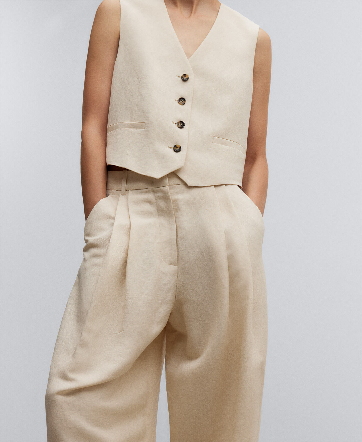 Gilet lin femme deals
