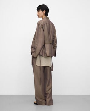 Wrap short kimono jacket