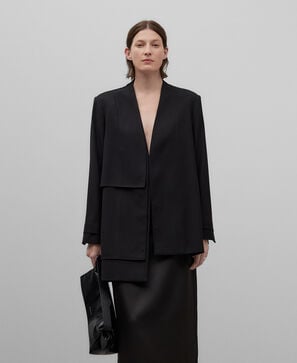 Blazer desestructurada negra mujer