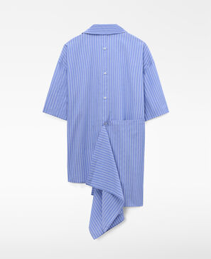 Cotton multiway striped shirt