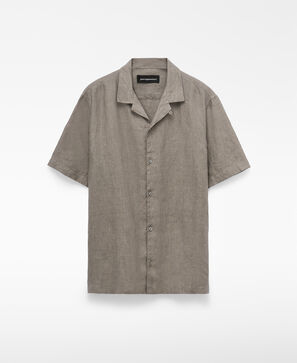 Linen bowling collar shirt