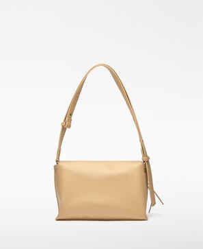 Leather-Non-Leather shoulder bag woman