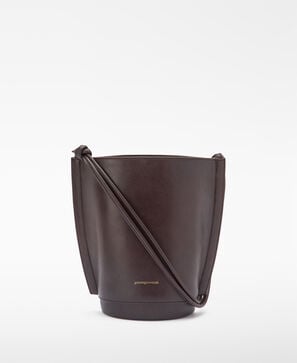 Leather bucket bag