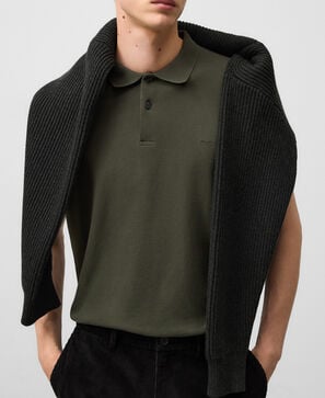 Organic cotton piqu&eacute; polo shirt