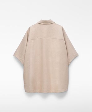 Microprint oversize shirt