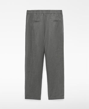 Pantal&oacute;n semi-jogger pinzas lino europeo