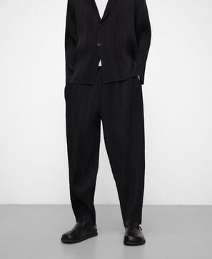 Pantalon crinkle coupe baril