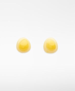 Boucles d'oreilles circulaires en r&eacute;sine bicolore