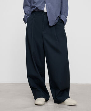 Pantal&oacute;n oversize bajo doblado algod&oacute;n