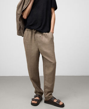 Linen jogger trousers man