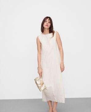 Vestido midi globo pinzas