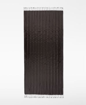 Pleated cocktail shawl with fringe