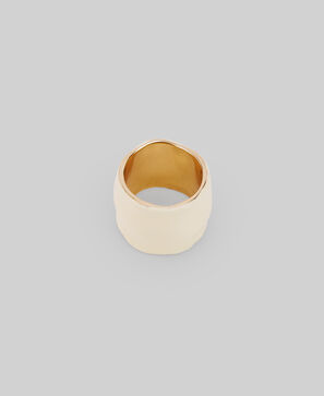 Irregular metal lacquered ring woman
